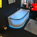 Dysze obrotowe Wanna z hydromasażem EBX-373 L prostokątna 166cmx81cmx63cm lewa