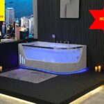 Dysze obrotowe Wanna z hydromasażem EBX-373 R prostokątna 166cmx81cmx63cm prawa