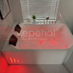 Wanna z hydromasażem LS-7001 PRAWA prostokątna 170cmx120cmx56cm 2-osobowa chromoterapia z podgrzewaczem