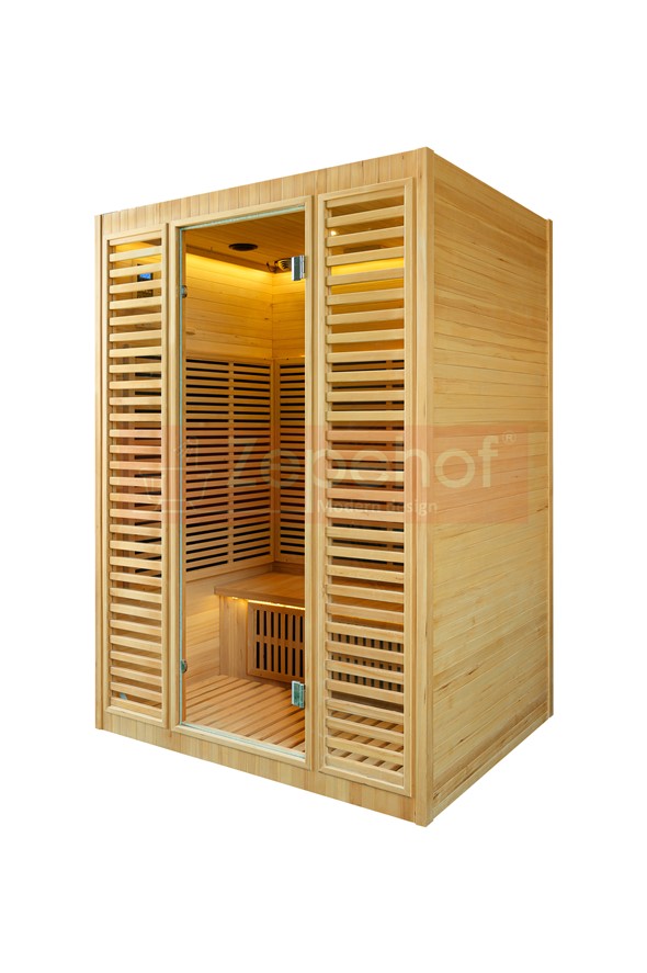 Sauna fińska sucha na podczerwień 1500x1200mm, MOC 2150 W, LED, bluetooth,  radio model RX-1006 – Wanny z hydromasażem