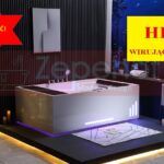 Wanna z hydromasażem EB-D628 R prostokątna 184cmx119cmx62cm 2+2 DYSZE OBROTOWE, MASAŻ KARKU, WODOSPAD, PILOT