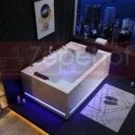 Wanna z hydromasażem EB-D874 prostokątna 184cmx120cmx68cm 2 osobowa WODOSPADY, MASAŻ KARKU, PILOT