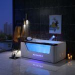 Wanna z hydromasażem EB-002 prostokątna PRAWA170cmx90cmx68cm z podgrzewaczem+PILOT