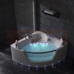 Wanna z hydromasażem LS-3320 narożna 140cmx140cmx59cm chromoterapia z podgrzewaczem