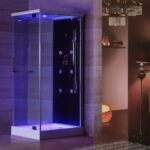 Kabina prysznicowa z hydromasażem L-1207 80cm x 100cm czarna