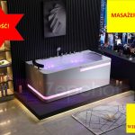 Wanna z hydromasażem EB-869 prostokątna 180cmx88cmx65cm WIRUJĄCE DYSZE, MASAŻERY DŁONI!